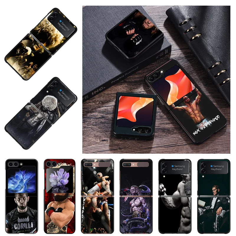 Khabib Nurmagomedov Boxing Custodie Rigide Opache Cover Per Samsung Galaxy Z Flip4 Flip3 Flip5 5G Zflip Shell Custodie Fundas Coque