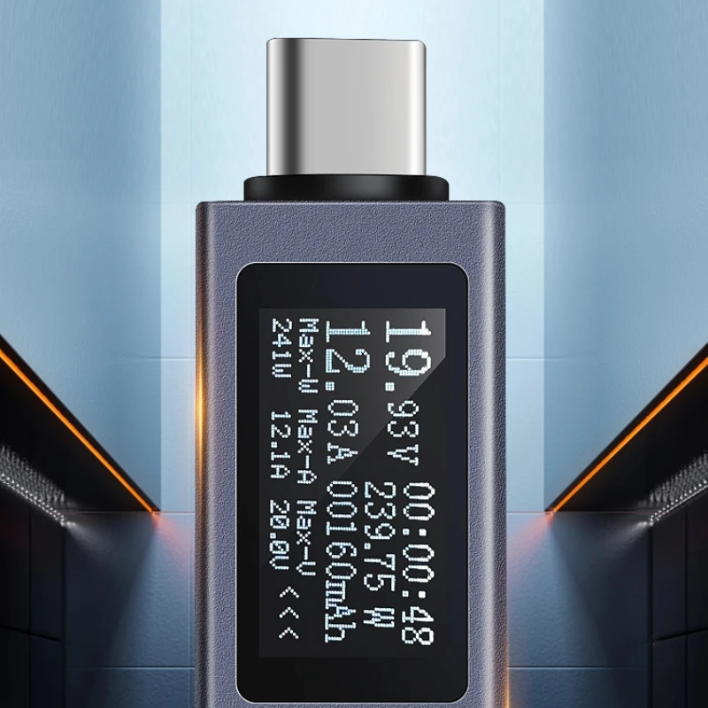 KWS-2301C Type-c 다기능 디지털 디스플레이 DC 전압 전류계 전력계 휴대 전화 충전 테스터 DC 4-30V 0-12A
