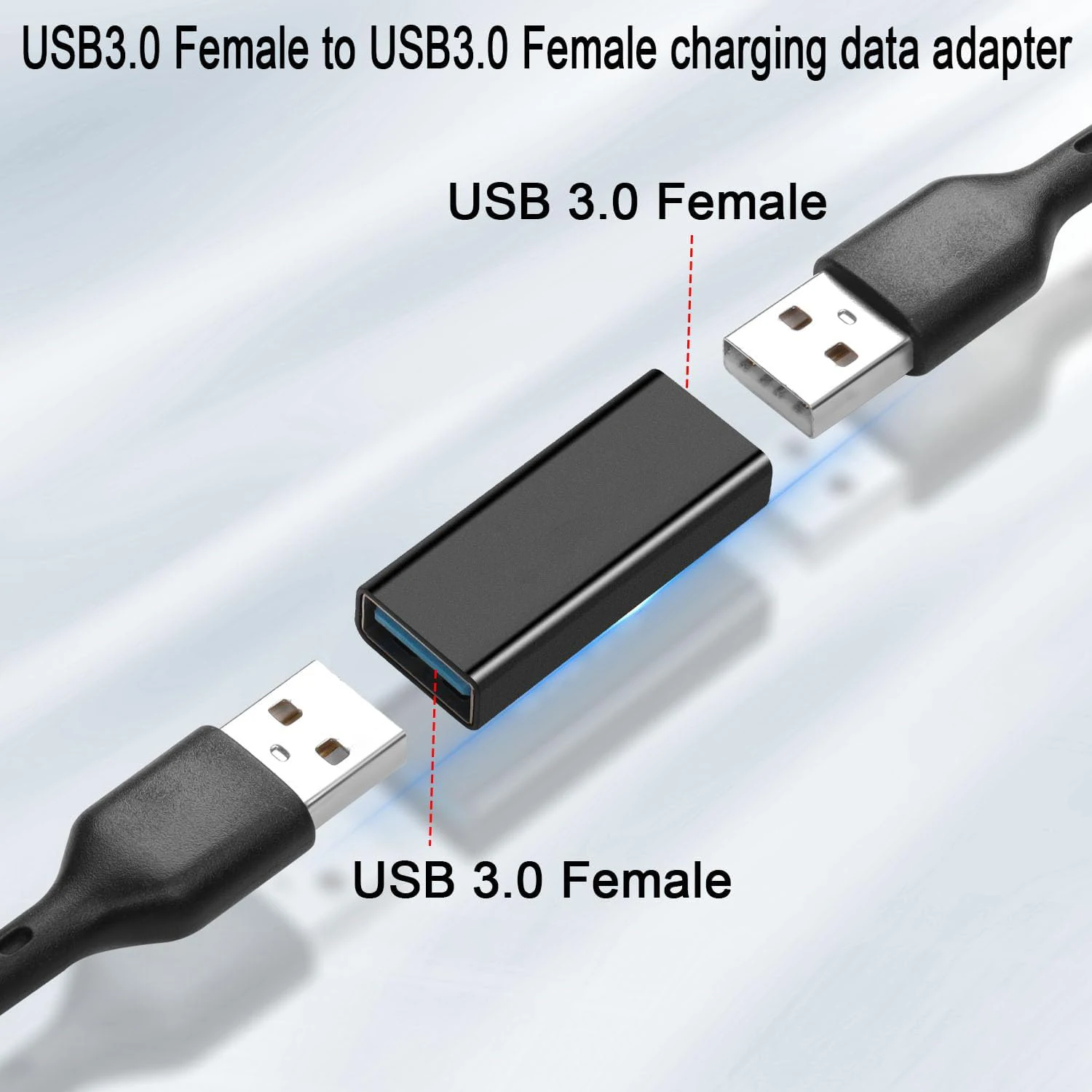 1/2/3pcs USB 3.0 암-USB3.0 암 어댑터, USB3.0 잭-잭 충전 데이터 커넥터 노트북 태블릿용 확장 소켓