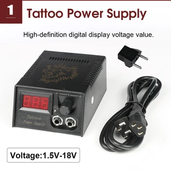 Tattoo Power Supply Digital Dual LCD Display For Tattoo Machine Pen Permant Make Up Tattoo Source for Pedal Clip Cord