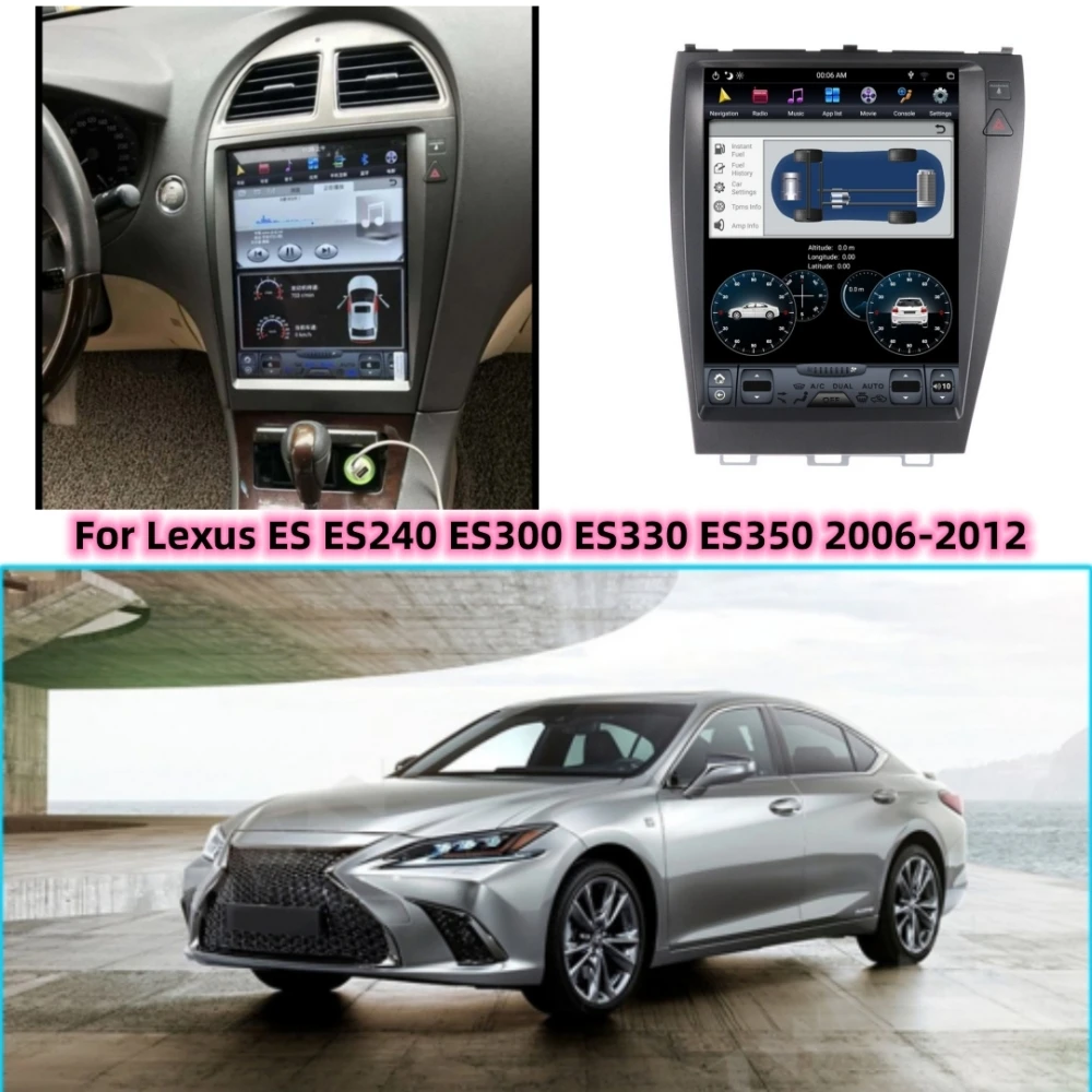 

8+128GB Tesla Screen For Lexus ES ES240 ES300 ES330 ES350 2006-2012 Android Car Radio Car GPS Navigation Head Unit Carplay 12.1"