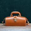 Women's Genuine Leather Handbag New High Quality Cowhide Luxury Designer Crossbody Bags Exquisite Vintage Handmade Doctor Bag