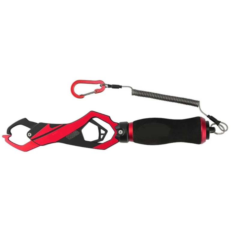 Aluminum Alloys Fishes Lip with Scale Fishes Grabber Clip Controllers Clamps Professional Fishing Control
