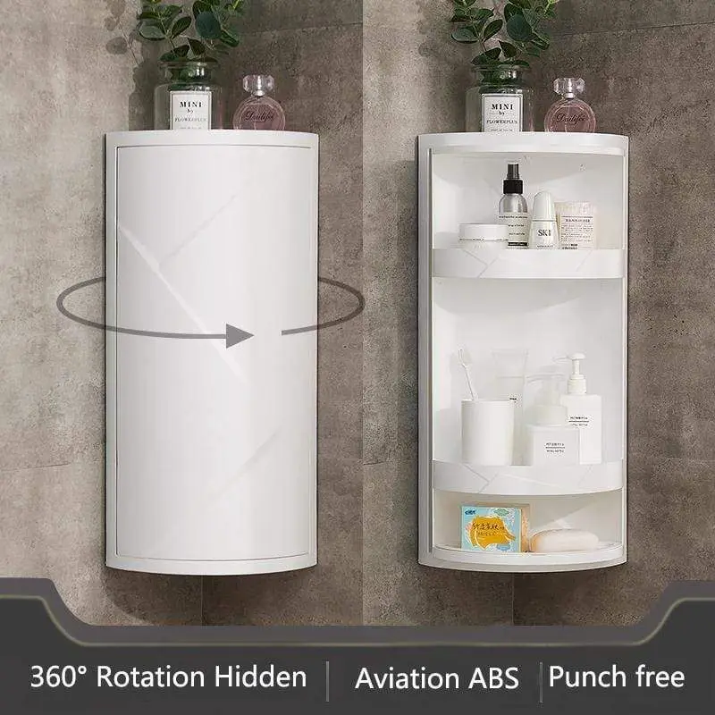 360° Rotate Shower Organizer Shelves Turntable for Bathroom