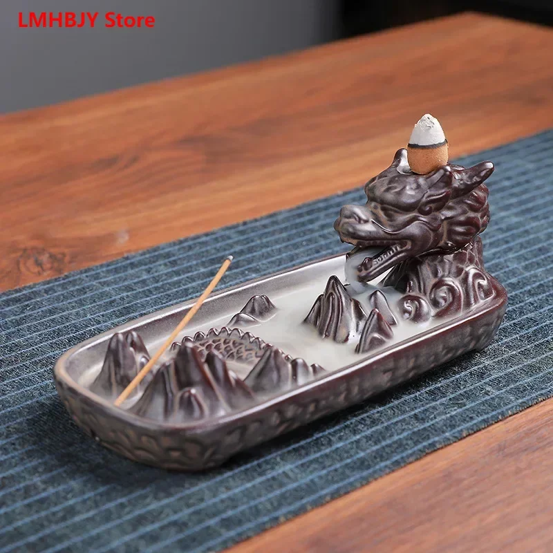 

LMHBJY Backflow Incense Stove Household Indoor Creative Tea Ceremony Incense Path Personalized Incense Stove Decoration