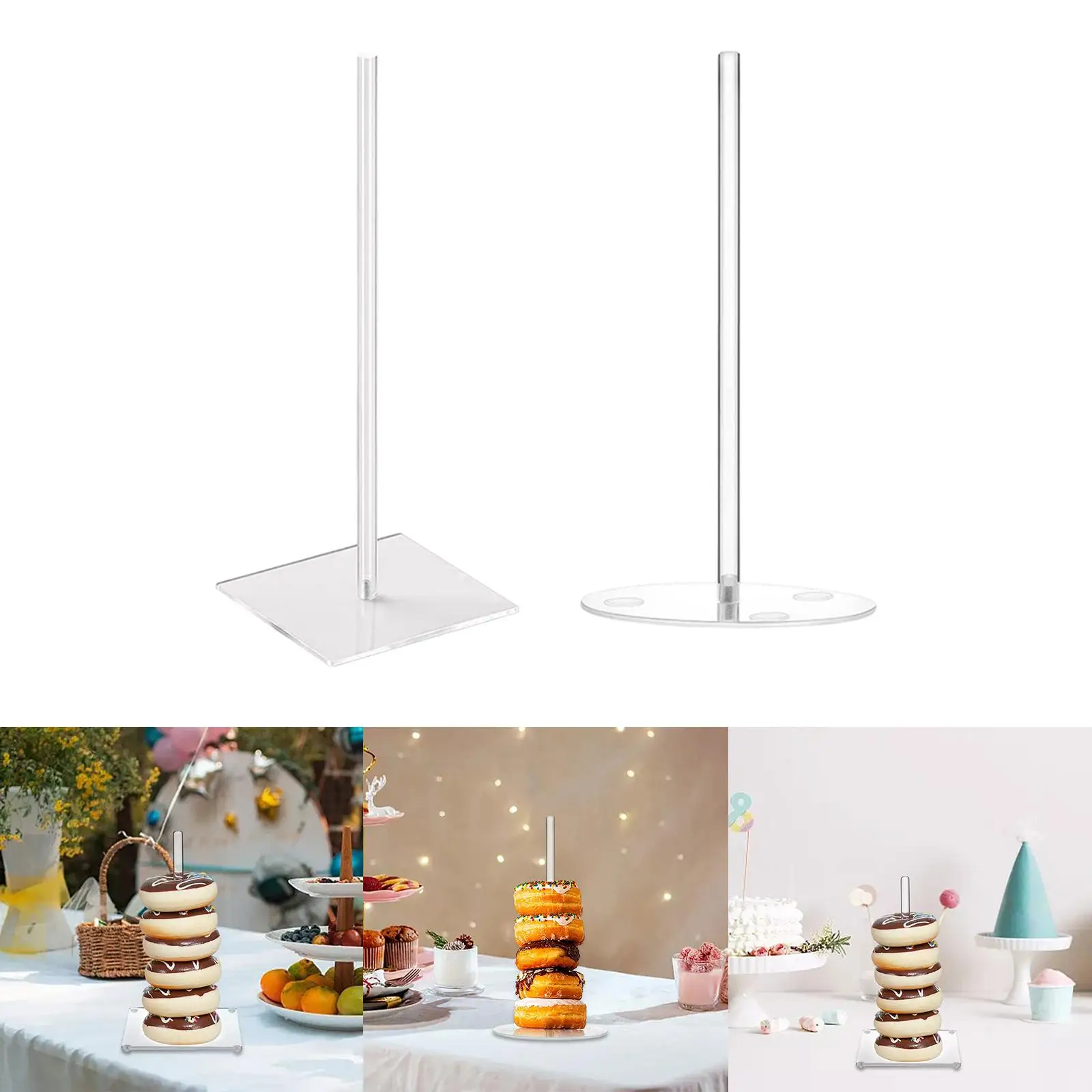 Donut Stand Stable Decorations Table Centerpiece Doughnut Holder for Engagement Baby Shower Halloween Thanksgiving Ornament Donut Stand Stable Decorations Table Centerpiece Doughnut Holder for Engagement Baby Shower Halloween Thanksgiving Ornament