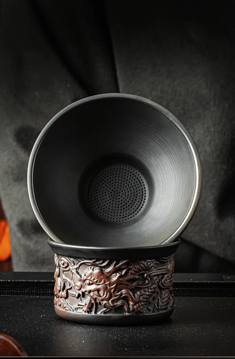 Description Picture 6 of itemHigh-end Purple Pottery Tea Tea Infuser Tea Strainer Teaware Kitchen Accessories Tea Set Filter White Porcelain Tea Filter