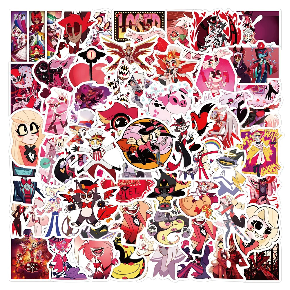 

10/30/60/120pcs Cartoon Helluva Boss Stickers Anime Decals Waterproof Graffiti Laptop Helmet Skateboard Cool Sticker Kids Toys