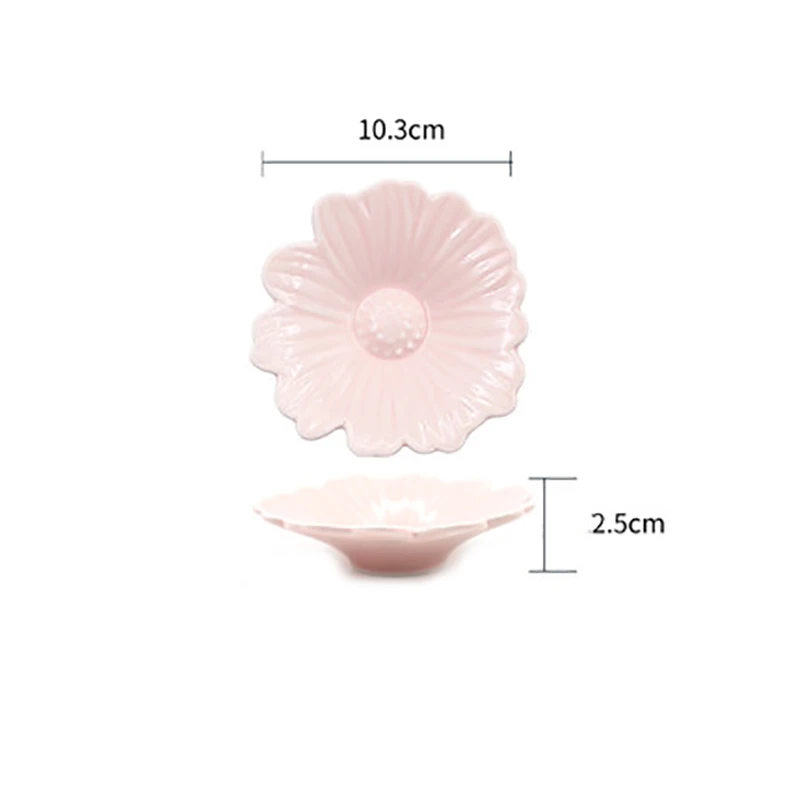 Ceramic Plates for Sauce Dish, Flower Tray, Mini Plate, Fast Food Tray, Relish Dessert Plate, Christmas Gift, Sushi Dishes, 4pcs