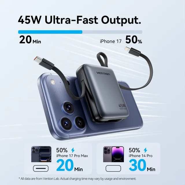 Vention 45W 10000mAh Power Bank