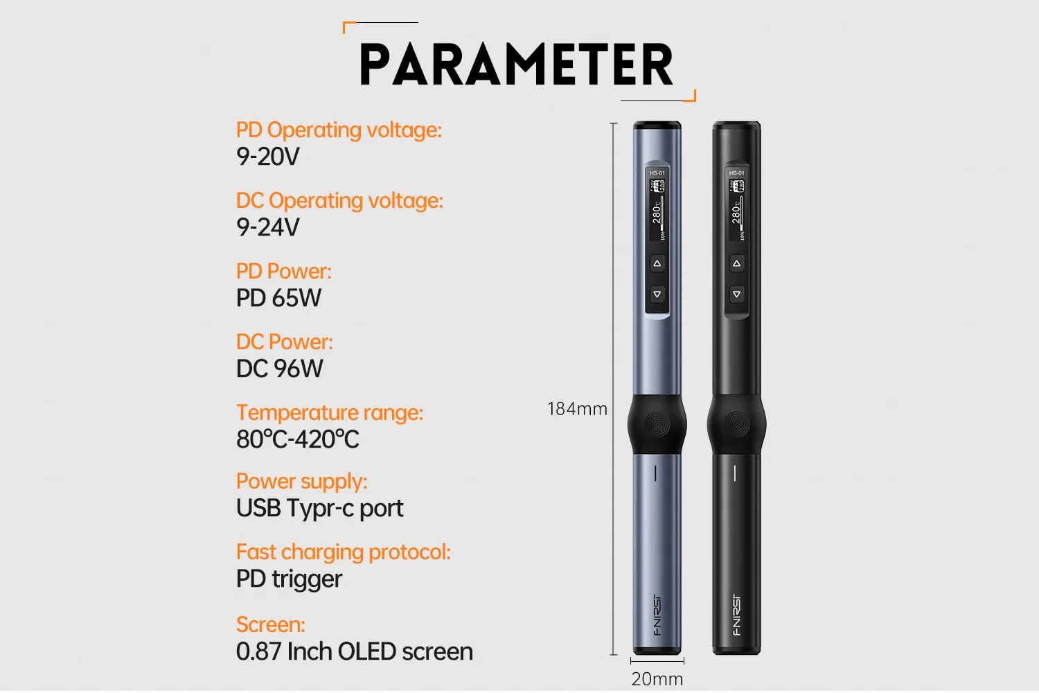 HS-01 Smart Soldering Iron 65W Adjustable Temperature Soldering Station