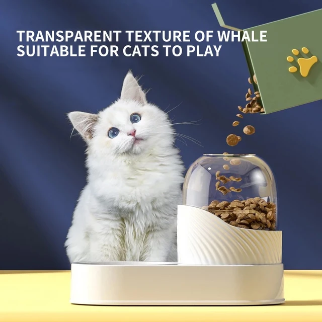 2L/3.5L Cat Automatic Feeder Water Dispenser Pet Feeding Food Container Bowl Large Capacity Plastic Solid Vertical Dog Supply 3