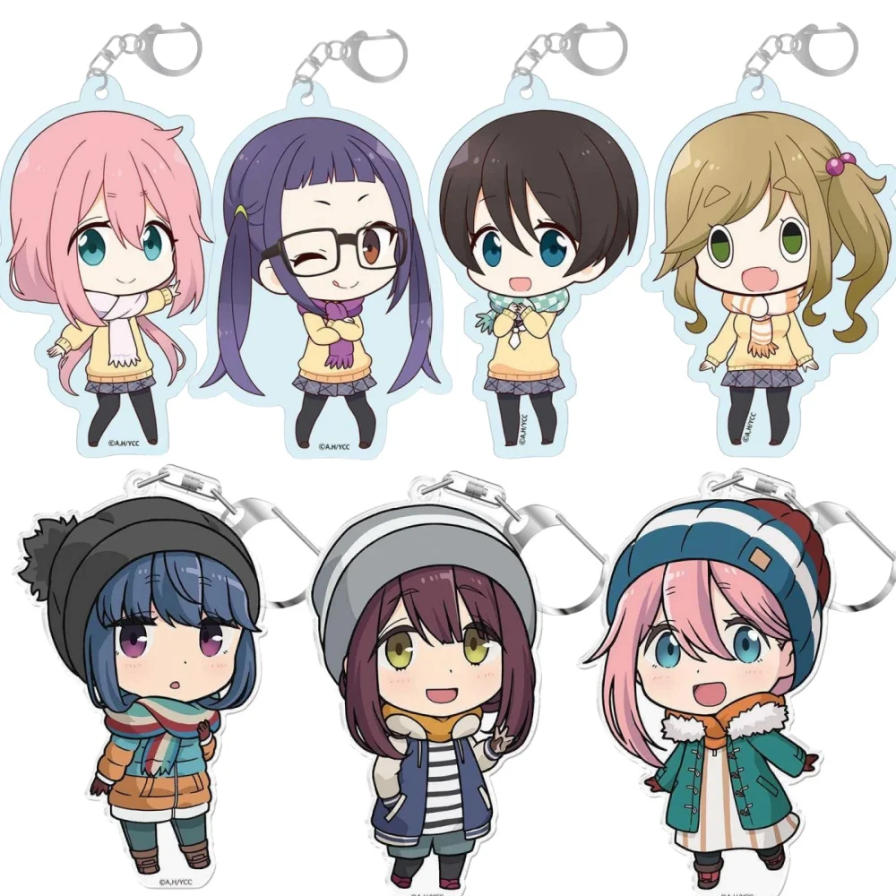 Anime Fans Geschenke Yuru entspannte Lager Shima Rin Kag Amihara Charme Acryl HD Figur Schuluniform ver Schlüssel bund Ornamente Serie