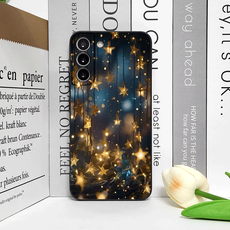 Elegant Gold Star Soft Phone Case - Y2K Inspired Cover