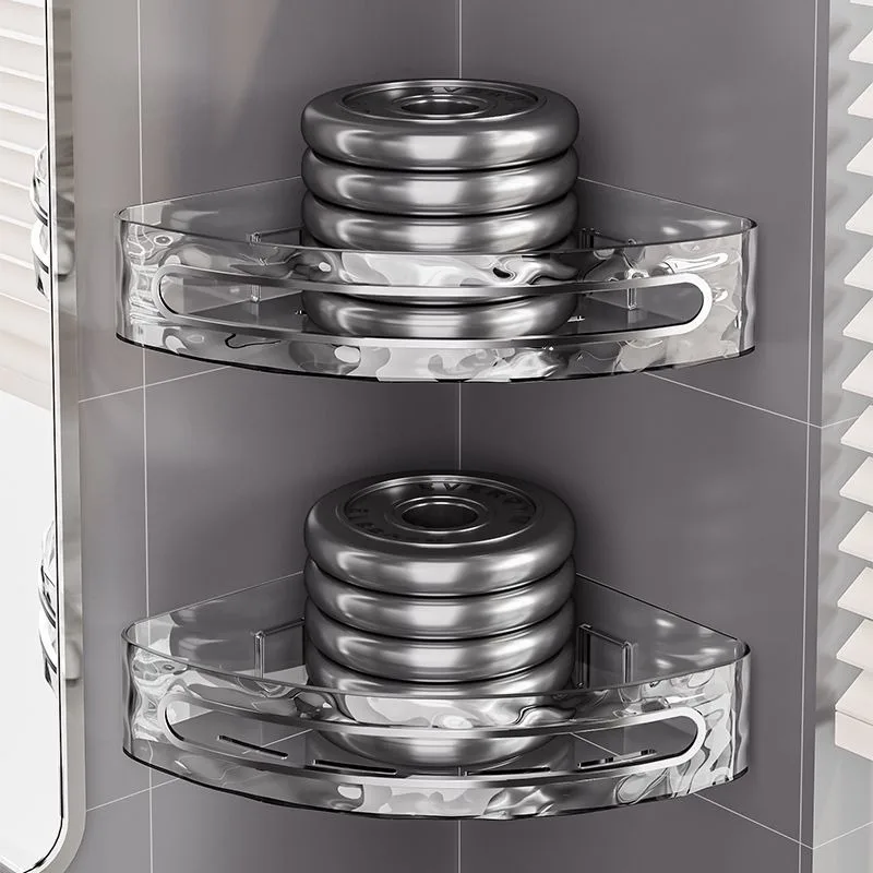 2PCS Bathroom Shelves Kitchen Storage Organizer Plastic Shampoo Rack Shower Shelf Bathroom Accessories No Drill Shelf 5