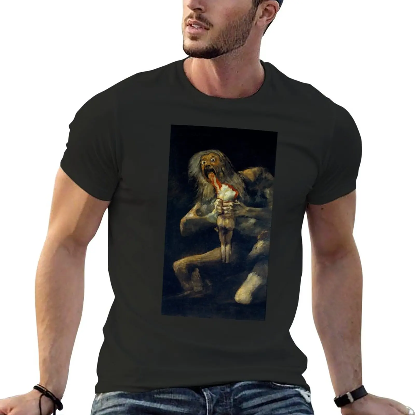 Camiseta de Saturn Devouring His Son by Francisco Goya para hombre, camisetas de sudor para niño, Camiseta con estampado animal