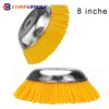8-Inch Lawn Nylon Wire Wheel Weeder Rotating Accessory Weeding Cup Brush Garden Pruning Tool For Cleaning Weeds Metal Rust Remov 1