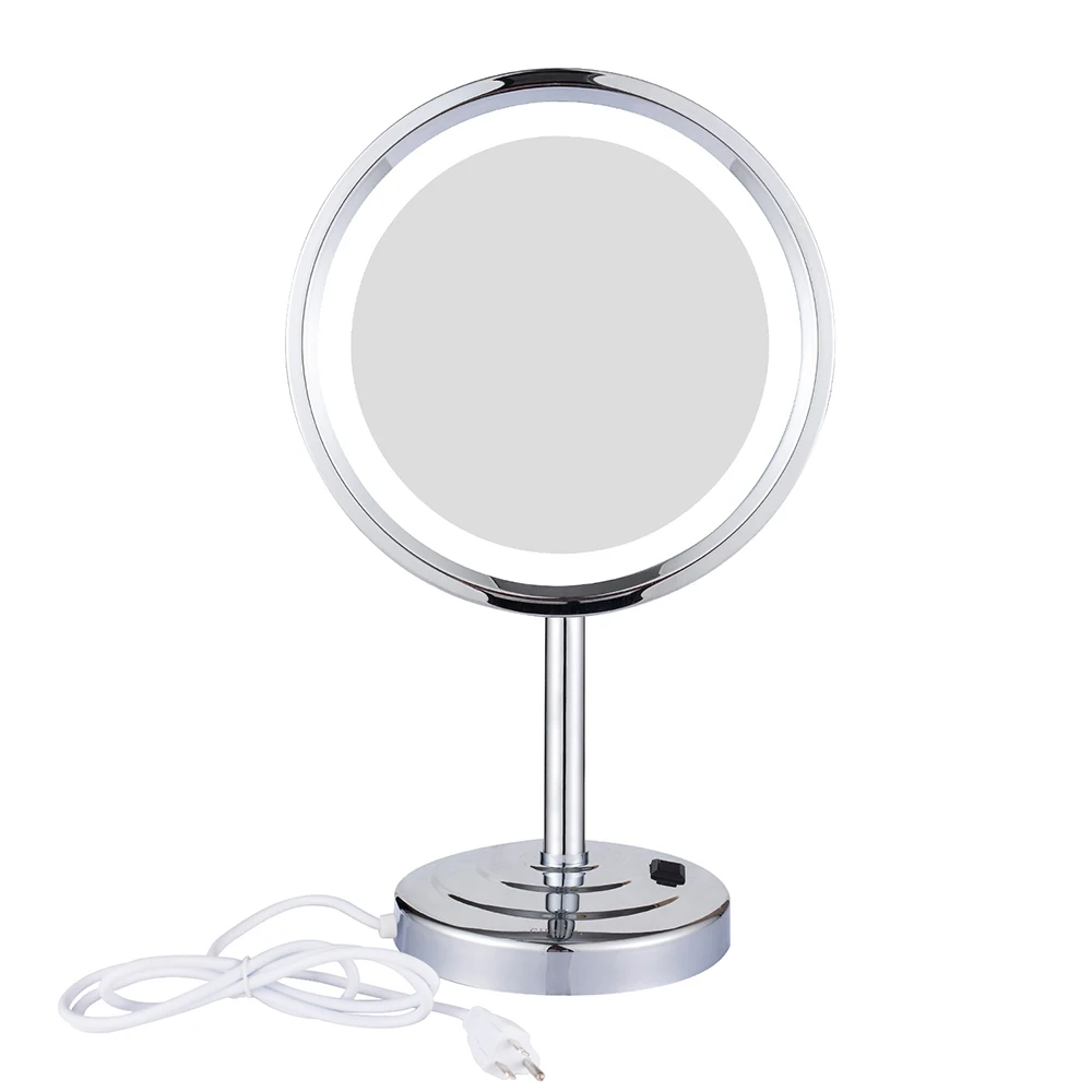 

GURUN 8.5-Inch Tabletop LED Lighted Vanity Makeup Mirrors Bathroom HotelPolished Chrome 5/7/10X Magnification Cosmetic Shaving