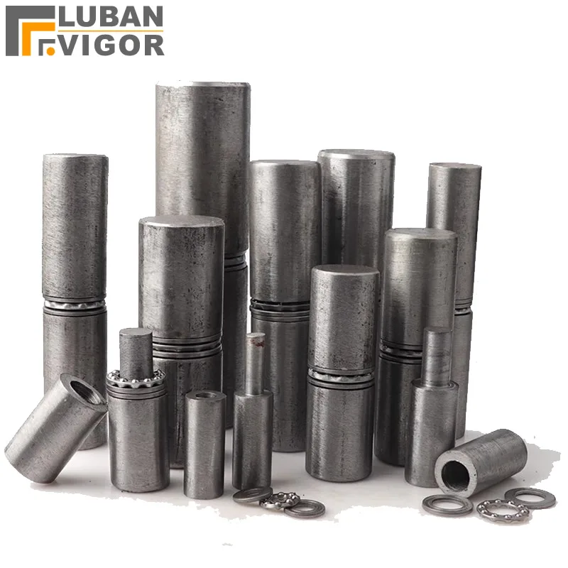 Stainless Steel Hinges Door Hinges Welded Door Shaft Cabinet Hinge with Bearing Cylindrical Door Shaft Iron Hinge Detachable Removable for Anti-door Secret