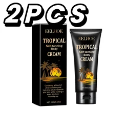 Hydrating Sunless Tanning Lotion with Coconut Extract for a Streak - Free, Natural Glow (2PCS)