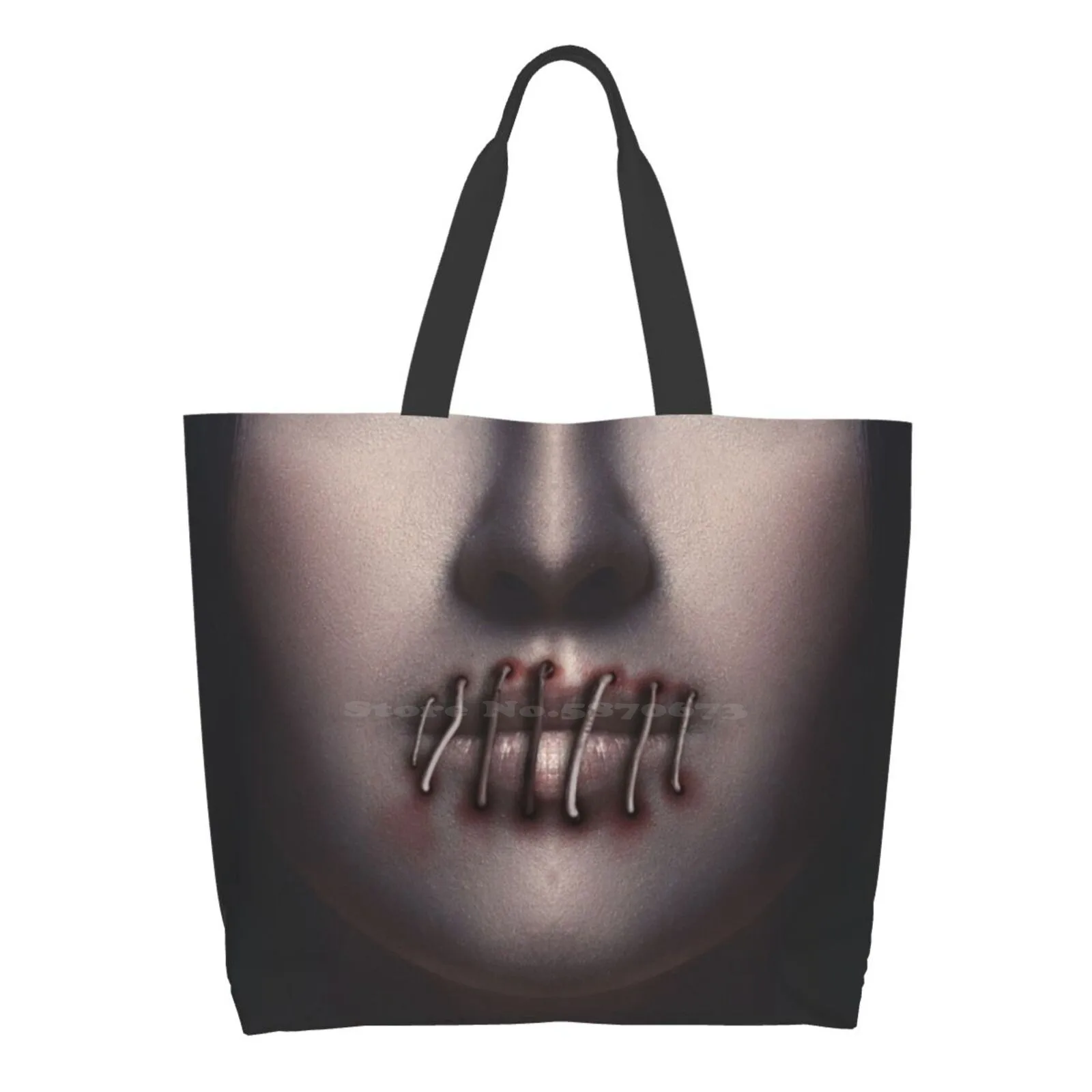 

Женская Повседневная Сумка-тоут Ed Lips, многоразовая вместительная сумка-тоут для губ, ужасов, губ, ужасов, крови, кровавого сшивания