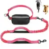 Reflective Dog Running Lead,Hands Free Dog Leash With Removable Waist Bag And Double Handle Leash,Suitable For All Dogs Breeds
