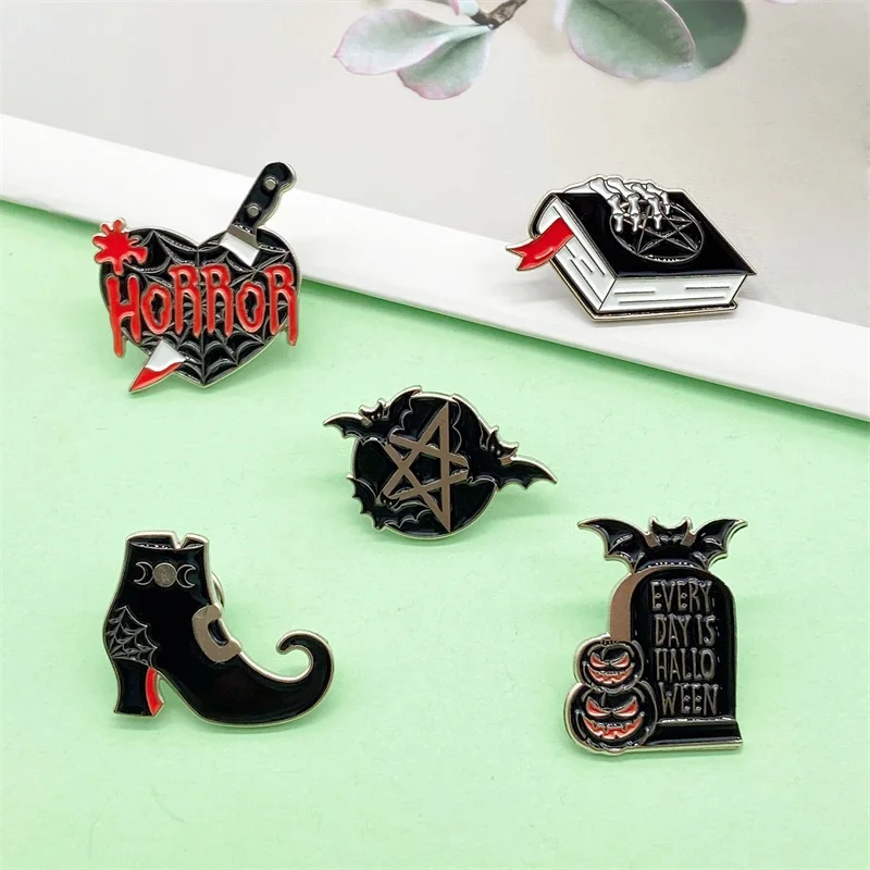 Fashionably Late SILVER Hard Enamel Pin / Goth Pins / Coffin Pins