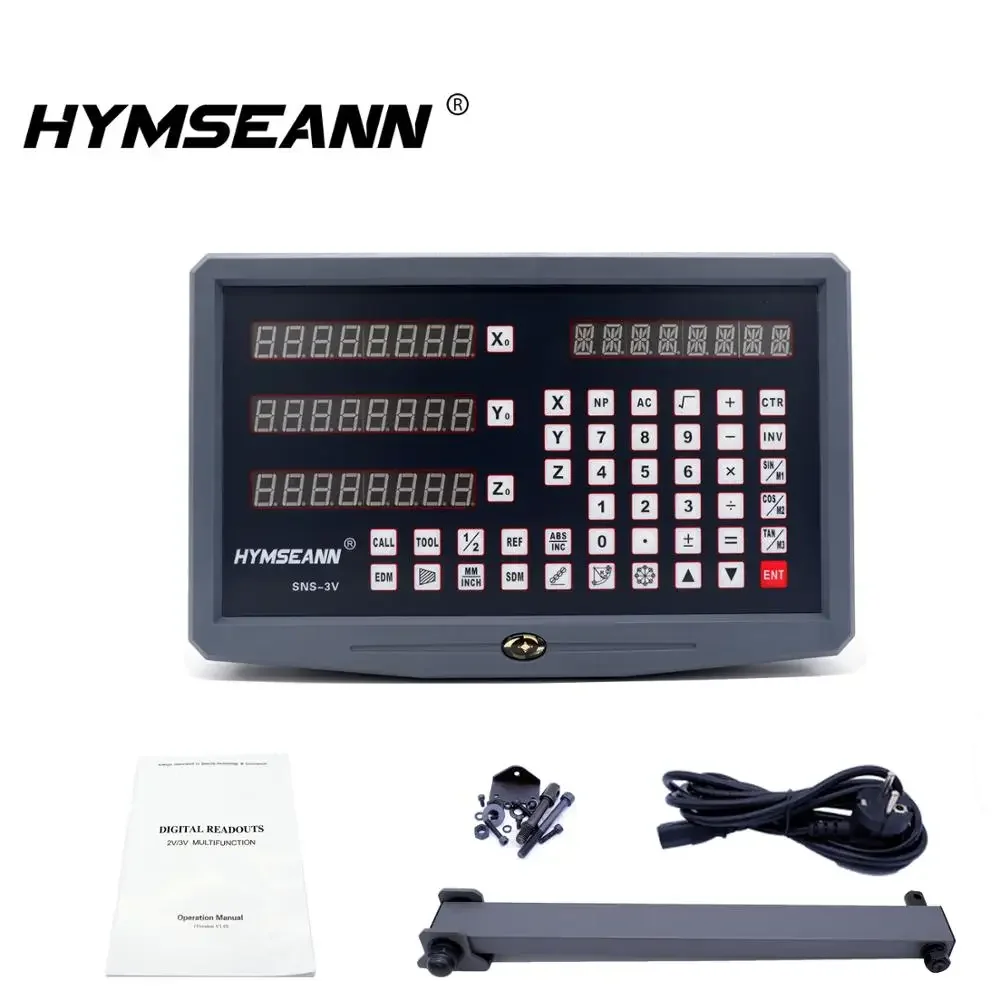 Hymseann SNS-3V 완전 세트 3축 밀링/선반/드릴 머신 dro 디지털 판독(3개 선형 스케일 포함)