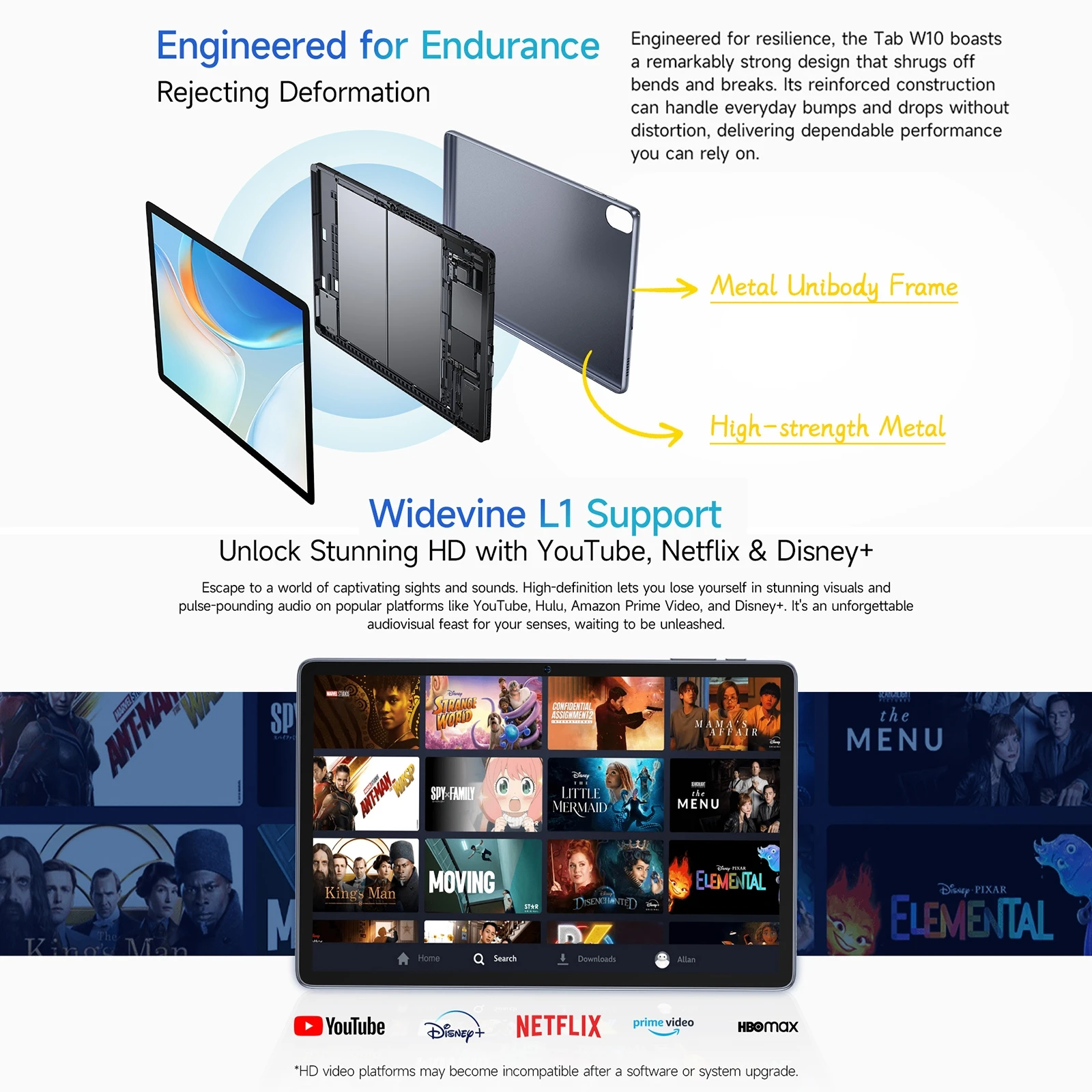 Ulefone Tab W10 WiFi Tablet PC Gift Pack Version 4GB+128GB 10.1 inch Android 14 6600mAh Unisoc T606 Octa Core Tablet