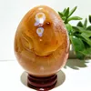 Natural Red agate beautiful egg shape Stones And Crystals Feng Shui Witchcraft Energy Room Decorations 3
