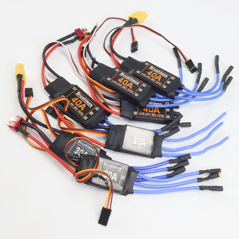 Brushless 40A /30A ESC Speed Controler 2-4S With 5V 3A UBEC RC FPV ...
