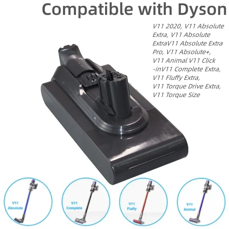 

25.2V Replacement Rechargeable Lithium-ion Battery Power Tool Battery For Dyson V11 6.0/8.0/10.0Ah Handheld Cordless Vacuum Clea