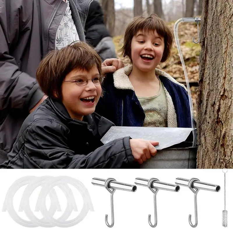 

Stainless Steel Tree Taps Energy-Saving Maple Syrup Reusable Tree Taps Maple Syrup Tree Tapping Maple Sap Dropper Tap For Farm