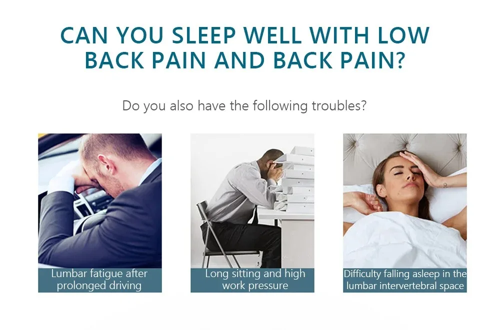 Memory Foam Lumbar Pillow - Ergonomic Car Seat Cushion for Posture Support Comfort