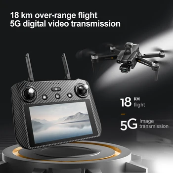 AE86drone di fascia alta con fotocamera doppia fotocamera 8K professionale senza spazzole GPS 5G trasmissione 360 °   quadricottero per evitare ostacoli 8KM