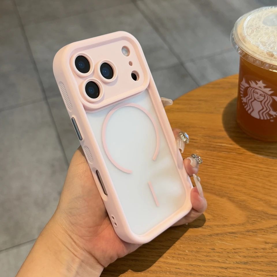 Magnetic Liquid Silicone Shockproof Phone Case with Magsafe Protector
