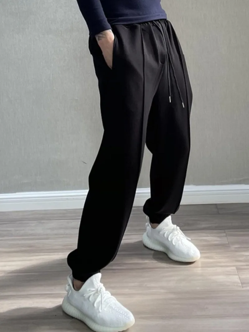 Solid Color Men's Casual Pants Jogging Pants Sports Pants Elastic Waist Trousers Sweatpants