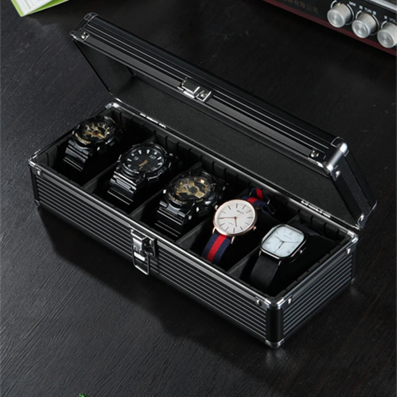 Watch Storage Box Aluminum Suitcase Case Display Storage