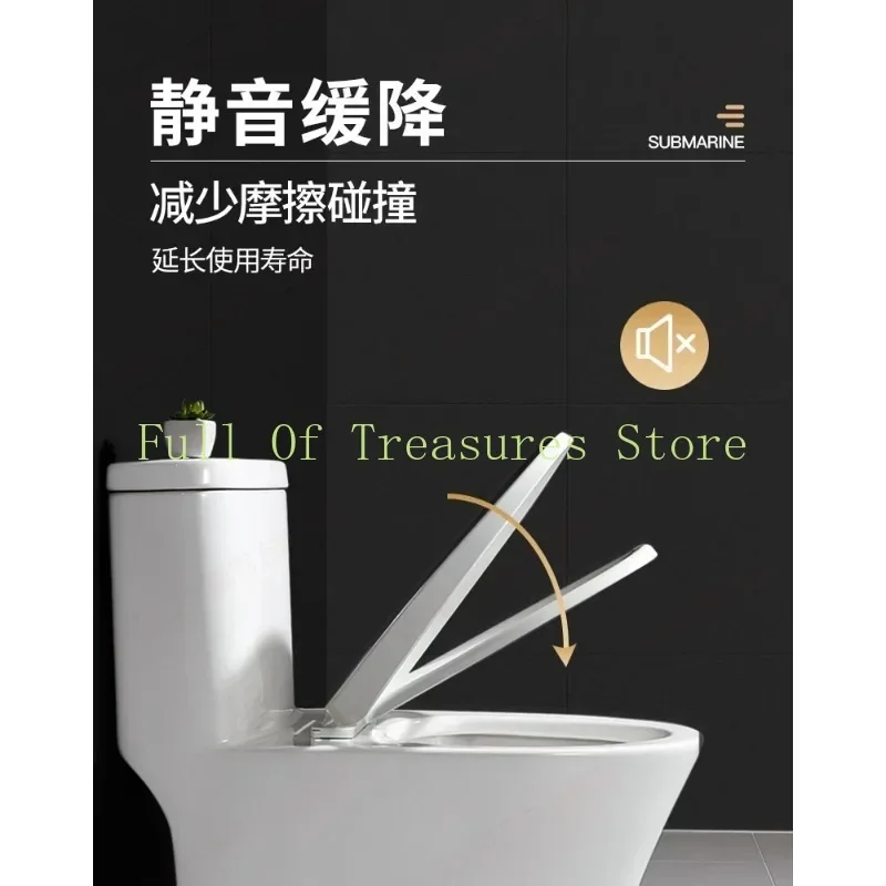 PP Universal Slow-Close Toilet Seat Lid Cover Set Thicken Replacement Antibacterial Square Round O/V Type Toilet Seats
