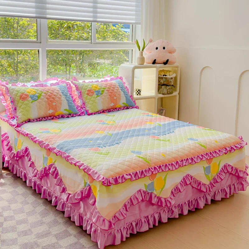Shop Bedding Zerzauster Bettrock – King, Weiß, 18 Zoll Fallhöhe, Mit Geteilten Ecken & Plattform