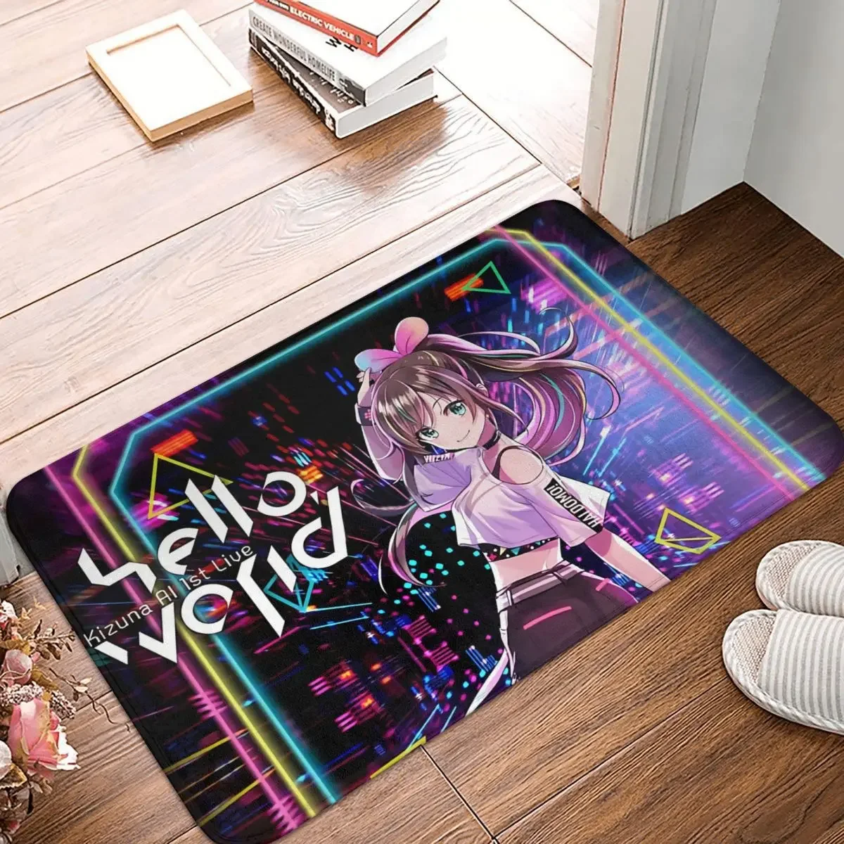 

Hololive Production Fictitious Virtual Youtuber Vtuber Non-slip Doormat Kizuna AI Carpet Living Room Kitchen Mat Welcome Home