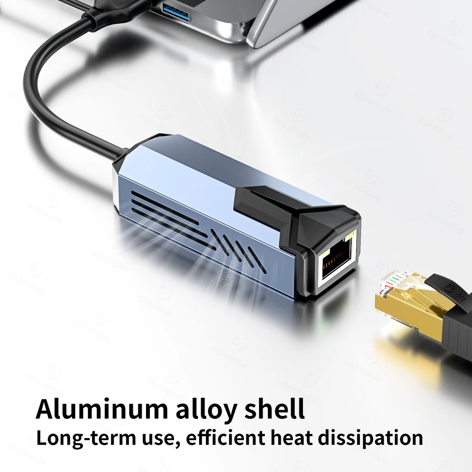 5000Mbps USB Network Card 5Gbps High Speed Wired Adapter USB3.0 Type-C To RJ45 Ethernet Converter HUB For MacBook_voghion.com