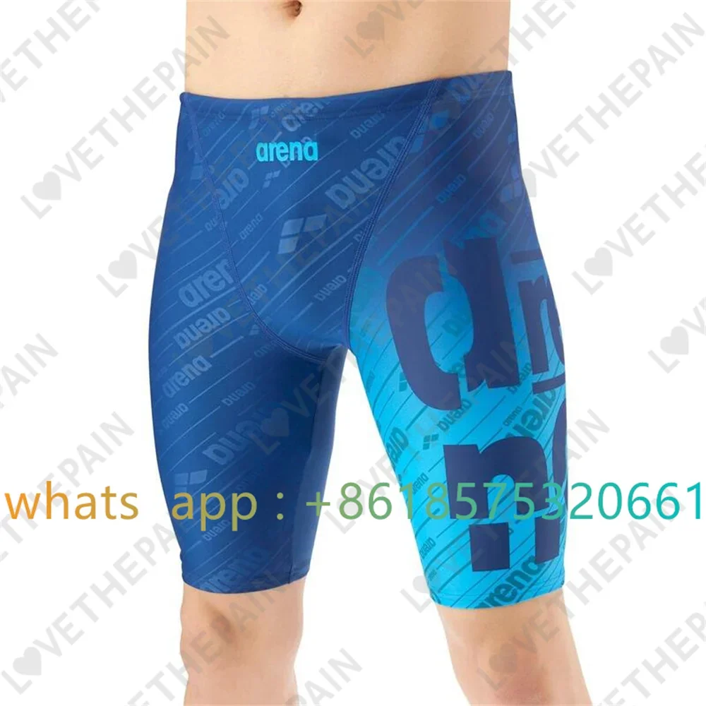 New Men's Swim Jammer Swimsuit Beach Tights Shorts Athletic Training Swimwear Swimming Trunks Bathing Suit Diving Surfing Pants 6