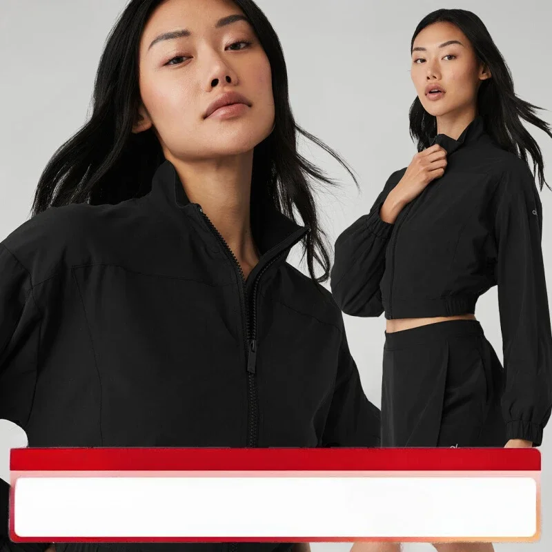 Al yoga sports jacket for outdoor running,fast drying ,loose cardigan comfortable and breathable short sleeved top ﻿ ﻿ 6