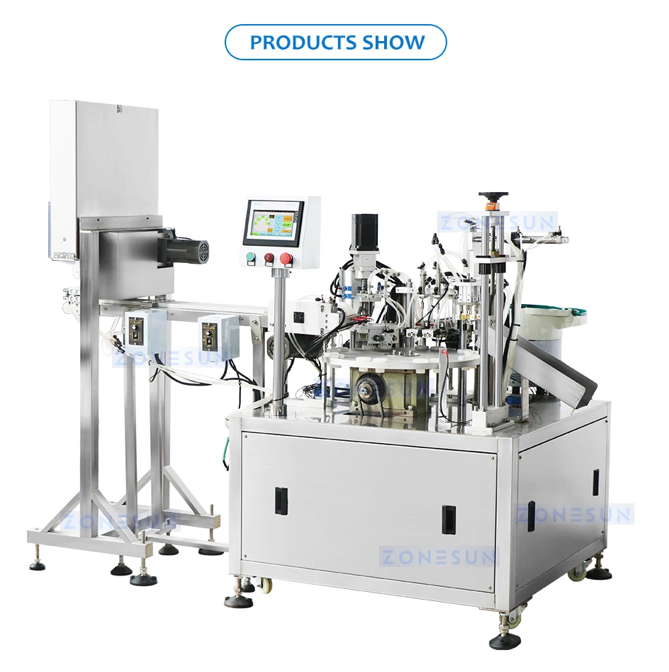 ZONESUN ZS-AFC17 Automatic 2 Nozzles Liquid Ceramic Pump Filling Capping Machine