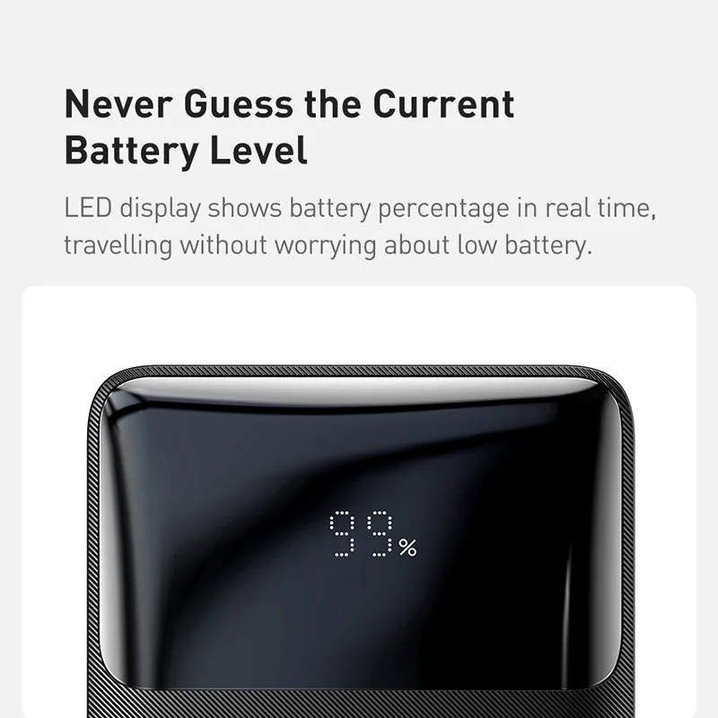 Baseus Power Bank 30000mAh with 20W PD Fast Charging Powerbank Portable External Battery Charger For iPhone 15 Pro Xiaomi Huawei