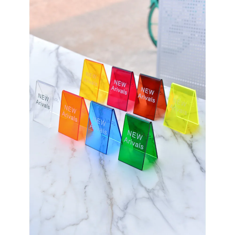 상업용 데스크탑 QR 코드 스탠드 아크릴 투명 디스플레이 플라크 로고 맞춤 가능 메뉴 결제 및 소셜 미디어 코드용