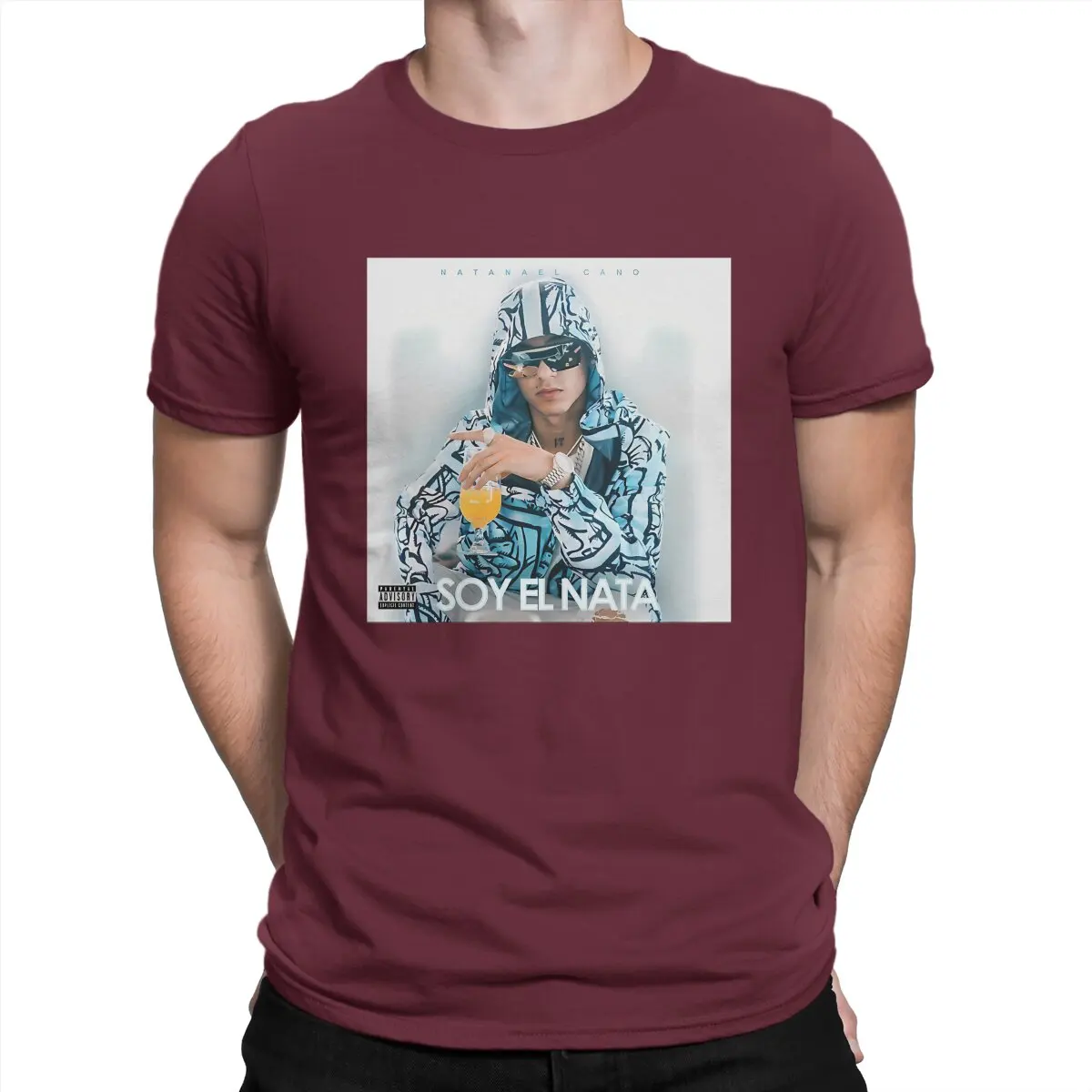 thumbnail image 1 of Camiseta para hombre del álbum Soy El Nata, camiseta vintage de Natanael Cano, camisetas de manga corta con cuello redondo, ropa de algodón, 1 of 7
