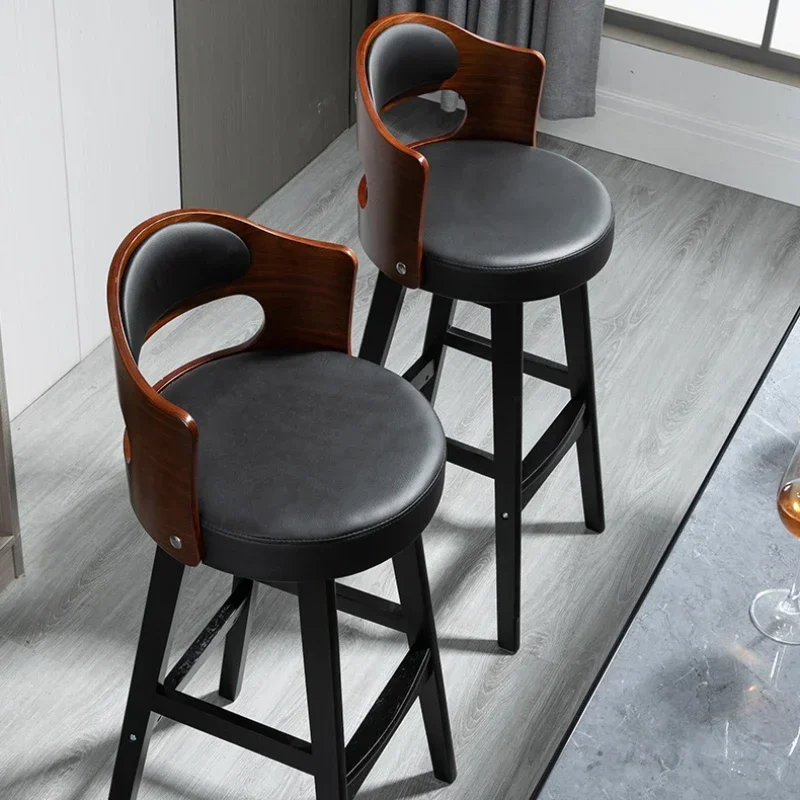 Nordic Chairs Home Bar Chair Kitchen Counter Stool Modern Design High Outdoor Plastic Chaise Lightweight Stools Ergonomic MQBY