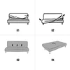 Armless Sofa Bed Slipcover Couch Cover Without Armrests Stretch Folding Futon Cover Dust-proof Elastic Removable Fundas Sofa 5